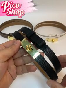 เข็มขัดผู้หญิงหัวล็อค เข็มขัดแฟชั่น เข็มขัดหนัง PU สไตล์คลาสสิก หรูหรา สําหรับผู้หญิง มี2 แบบให้เลือกQ1