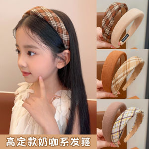 Anti-Slip Childrens Hairband Girls High Value Hair Clip Cute Brown Milk Coffee Color Non-Tightening Baby Hair Accessories