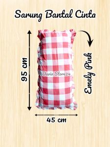 Termurah Dan Terlaris Sarung Bantal Cinta  Rumbai New Motif Bahan Polymicro Katun Lembut Gambar 3D .