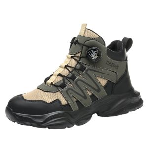 Summer Mesh Breathable Safety Shoes Anti Smash Puncture Proof Protective Work Boots Lightweight Comfortable Men Construction