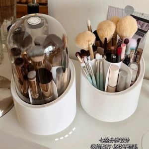 360 rotary makeup brush storage bucket dustproof brush holder beauty brush storage box ins advanced storage bucket brush