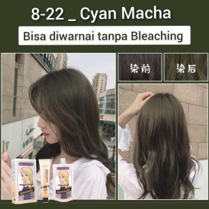 Fenkang Miomiosaki 8.22 Cyan Macha hair color japan tanpa bleaching socolor wonder cat japanpewarna rambut Warna Tahan Lama