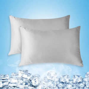 2pcs Summer Cooling Pillowcase King Size Soft Breathable Pillowcases with Envelope Closure Suitable for Hot Sleepers