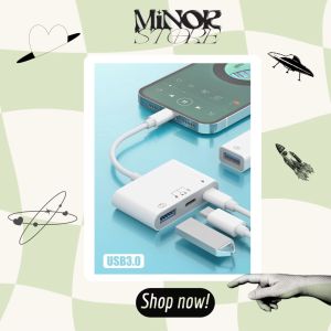 Minor Store หัวแปลงสำหสับใช้งานที่หลากหลาย ใช้ได้ทั้งเเบบ C เเละสายฟ้า