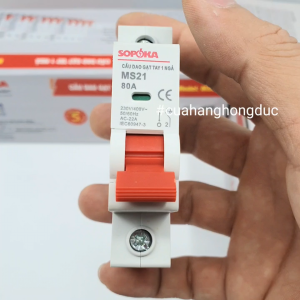 Cầu Dao Gạt Tay 1 Ngã 1P 80A SOPOKA (Không phải Aptomat)