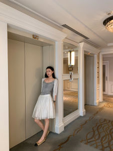 Elegant Slim Summer Leisure Set Tank + Cardigan + Umbrella Skirt