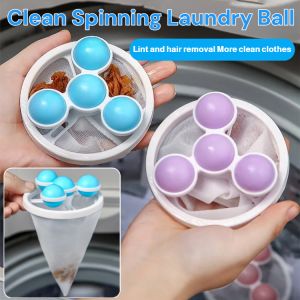 Clean Spinning Laundry Ball Reusable Float Filter Reusable Hair Remover Laundry Ball Clothes Cleaning Ball
