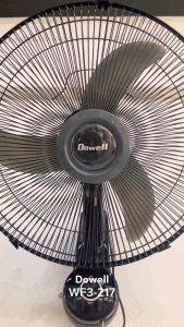 Dowell Wall Fan 3 Speed Electric Fan Rotary and Pull String Switch Oscillating Motion 16" - WF3-217 Electric Fan