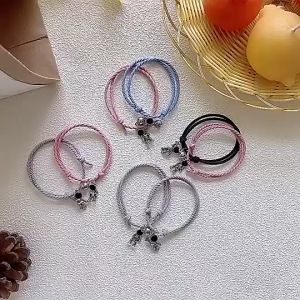 2 Pcs Gelang Couple LIontin Lonceng Astronot | Gelang Pasangan Astronot