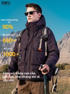 Enjeolon | Outdoor Mountain Work Hooded Down Jacket 90% Duck Down