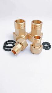 Rắc Co Đồng Hồ Nước Đầu Nối Rắc Co Đồng Hồ Ren Trong Ren Ngoài Tai Chì DN15 DN20 DN25