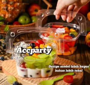 Mika Keranjang + Tutup 300ml 500ml Design Baru / Mika Nasi / Mika Buah (25set)