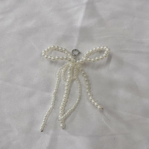 Phụ Kiện Giày Thể Thao Dongdaemun Pearl String Butterfly Knot Decorative Korean Style High-End Feelings Giày Dép Phụ Kiện