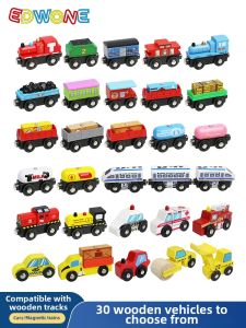 EDWONE | Magnetic Wooden Railway Train Toy
