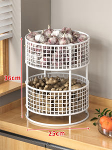 Garlic and Ginger Storage Rack Wall-Mounted/Counter-Top