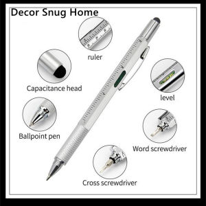 【Free Shipping】Multifunctional Screwdriver Ruler Ballpoint Pen 6 in 1 Tool Level Meter Touch Plastic Ballpoint Pen