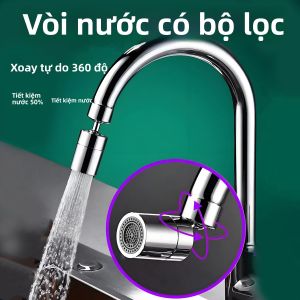 360 °   Vòi Bếp Xoay Đầu Phun Bộ Lọc Chống Nước Bắn 2 Chế Độ Máy Sục Khí Có Thể Điều Chỉnh Cho Chậu Rửa Có Bộ Chuyển Đổi