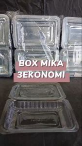 Box mika isi 100pcs box ukuran 3 ekonomi / Kotak mika kue ukuran sedang / mika kuenasimakanan