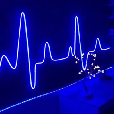 Lampu tidur aesthetic lampu hias kamar dekorasi neon flex 220v detak jantung 1-5 METER SUDAH DI PASANG SOKET