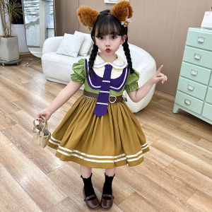 Autumn Winter Princess Dress Childrens Long Sleeve Loli Style Fleece Polka Dot Skirt for Girls Cartoon Animal City Nick Fox Cosplay Costume