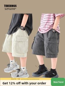 Pure Cotton Workwear Short Pants for Boys Childrens Summer Outdoor Sports Trousers Five-Point Pure Cotton Boys Shorts