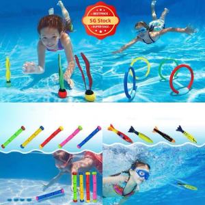 Diving Pool Toys Pool Play Toys Swimming Underwater Play Stick Ring fish toys for Kids