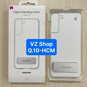 Chính hãng-Ốp lưng trong suốt tích hợp chân chống Clear Standing Cover cho Galaxy S22+