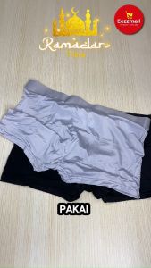 【READY STOCK】 Mens Fashion Boxer Ice Silk Men Underwear Elasticity Underwear Smooth Panties 4pcs in 1