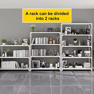 XUXU All Metal Heavy Duty Storage Shelves Adjustable Steel Rack Stainless Steel Shelf Metal Rack Steel Rack Boltless Rack Goods Storage Shelf