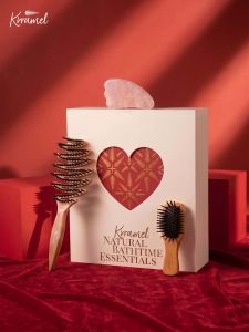 KRRAMEL | Bride and Groom Gift Pig Bristle Massage Paddle Brush Gua Sha Tool