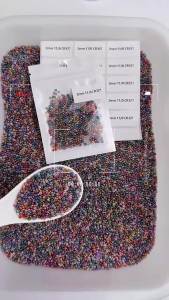 New1.5mm/2mmSemi-transparent matte glass beads diyHandmade Beads Loose Beads