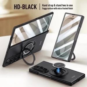 szhaiyu | For Magsafe Magnetic Case For Samsung Galaxy Z Fold 8 Ultra Metal 360 Rotate Holder Tempered Glass Film Spring Hinge Protect