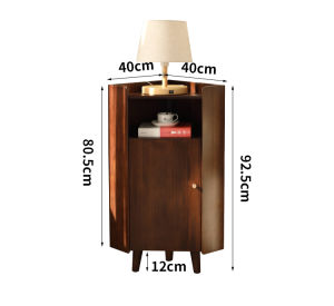 Corner Storage Cabinet Solid Walnut