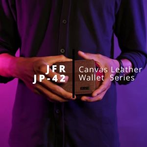 JFR Carnaby Wallet - Dompet Pria Bahan Kanvas kombinasi Kulit PU Premium JP42