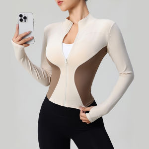 Áo Khoác Thể Thao Dài Tay Nhanh Khô Cho Nữ Áo Khoác Tập Luyện Thể Dục Áo Khoác Yoga Áo Khoác Chạy Bộ Áo Khoác Thể Thao Mùa Thu