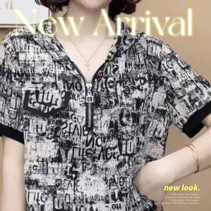 HUAXUNRAN | Alphabetic Print Hooded Short Sleeve T-Shirt