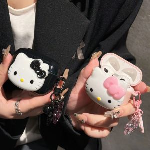 น่ารักการ์ตูน Sanrio Hello Kitty หูฟังสําหรับ AirPods 1 2 3 AirPods 4 Pro และ Pro2 พกพาสะดวก