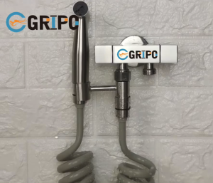 GRIPO 304 Stainless Square Independent Switch Dual Outlet Valve Matte Finish GP339