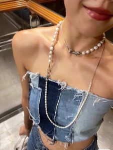 Natural Baroque Pearl Long Necklace for Women Fashionable Versatile Sweater Chain Minimalist Design High-End Sensation