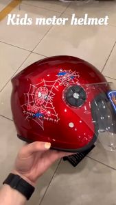 **Malaysia Seller** Helmet Motorcycle for Big Kid Half Face Plain Colour Topi Keledar Kanak Kanak Child Helmet With Visor motor helmet