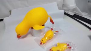 Bandai | Soft and Cute Stress-Relief Duck Toy Adorable Goose-Shaped Plush Animal for Tension Release Stretchable Fidget Toy to Ease Str