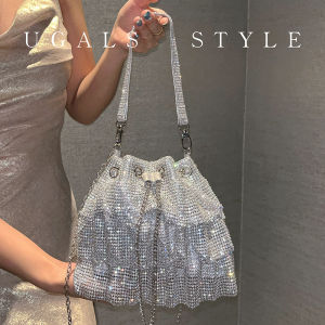 UGALS | Full Rhinestone Elegant Water Bucket Bag