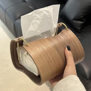 High End Walnut Wooden Tissue Box for Living Room And Restaurant Simple Style Solid Wood Napkin Holder Desktop Organizer