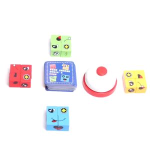 72 PCS Card Toy Wooden Face-Changing educational Magic Cube Building Block Game puzzle Kid Gift Parent child interactive