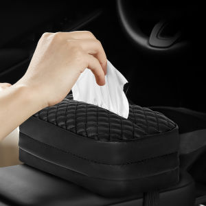 บ้านและรถ Dual-ใช้ PU หนังกระดาษขนาดใหญ่ผ้าเช็ดตัวกระเป๋ากล่องเก็บถุงกระดาษรถ Visor ที่นั่งกลับแขวนกระดาษผ้าเช็ดตัวกล่อง