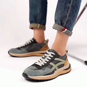 GS117277 Sepatu Pria Impor Sneakers Olahraga cowok Kasual fashion Mesh Low Top Men Sport Shoes (Free Box)
