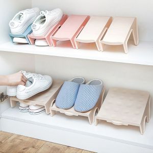 RTHRT Durable Creative Plastic Double Layer Save Space Double Layer Storage Shelf For Home Use Storage Tool Shoe Rack
