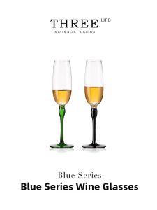 THREE LIFE | Vintage Green French Champagne Flute