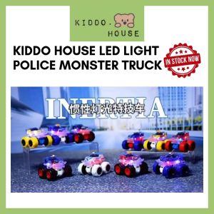 Kiddo House Police Monster Trucks with LED Light Kid Toys Car Kereta Mainan Kanak-Kanak