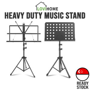 SG Heavy Duty Foldable Music Stand Adjustable Tripod Book Laptop Sheet Music Violin Orchestra Quran Stand With Bag Clip